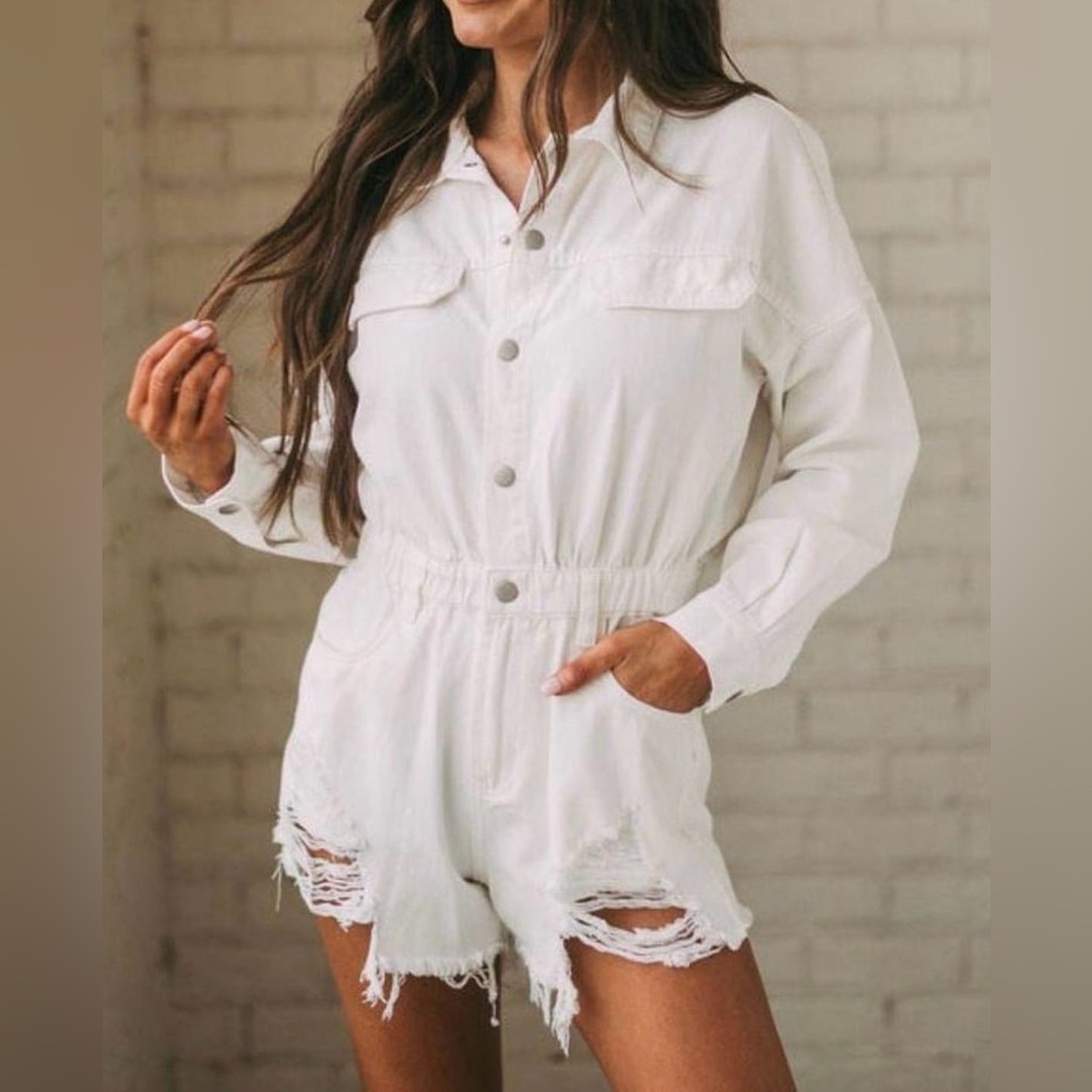 Stylish White Jumpsuit